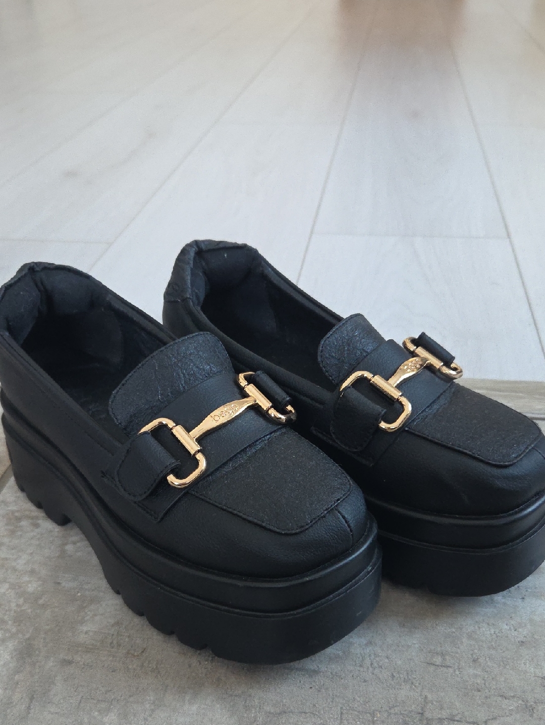 Black Platform Loafers By Bego Vegan